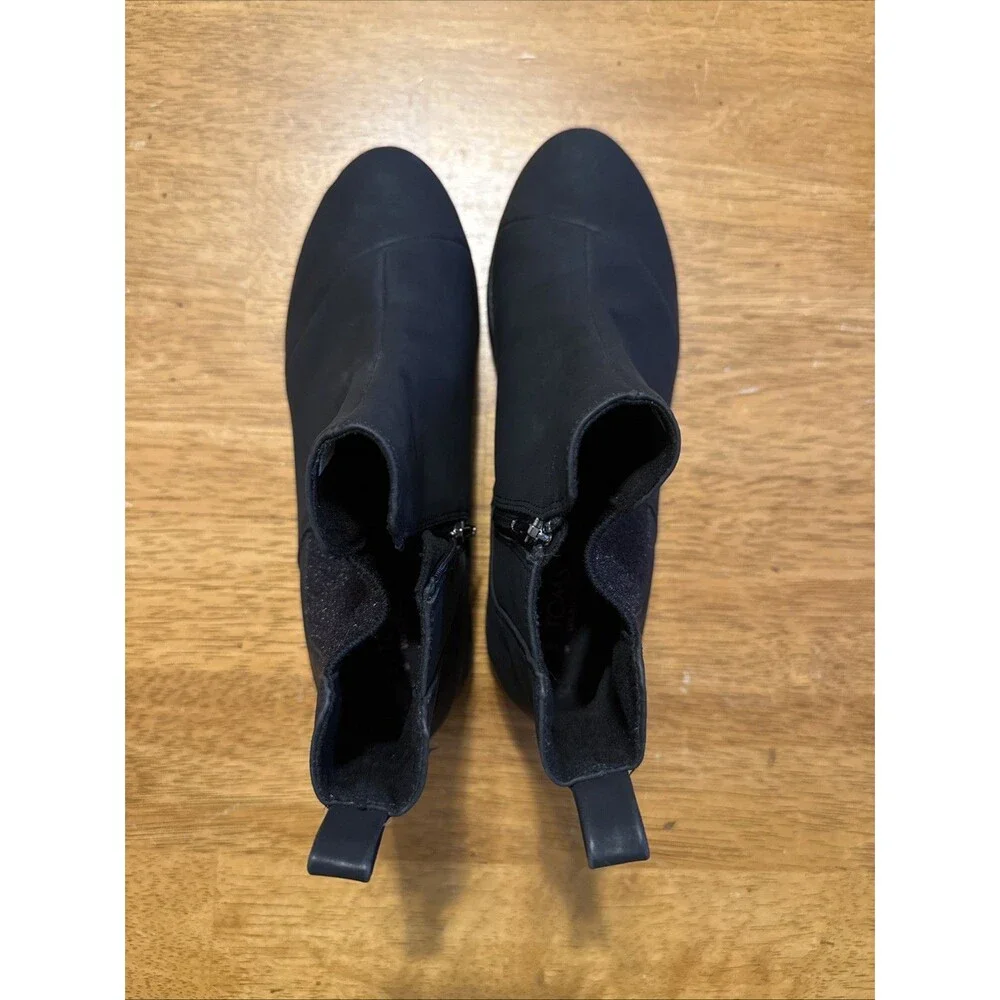 TOMS Boots Youth Charlie Casual  Ankle Bootie Black Shoes NEW Size 5